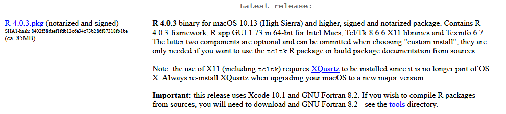 download R for Mac