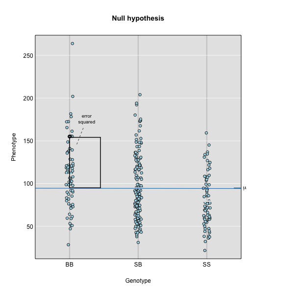 The line of best fit minimizes the sum of squared errors